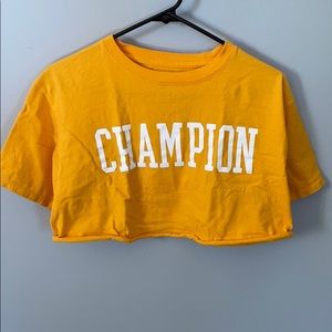 Yellow Champion crop top